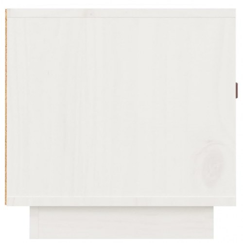 Tv-bord 80x34x35 cm massivt fyrretræ hvid