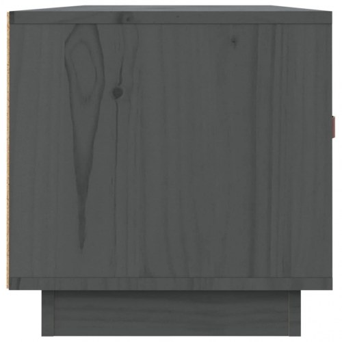 Tv-bord i massivt fyrretræ - 80×34×35 cm, grå
