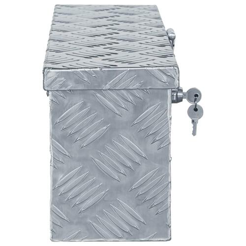 Aluminiumskasse 48,5 x 14 x 20 cm sølvfarvet