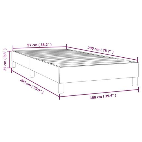 Sengeramme til kontinentalseng 100x200 cm stof mørkebrun