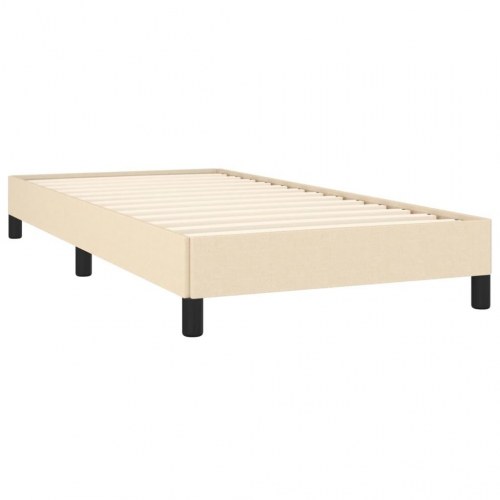 Sengeramme i stof 90x200 cm - cremefarvet, uden madras
