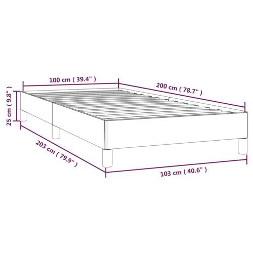 Sengeramme 100x200 cm stof sort