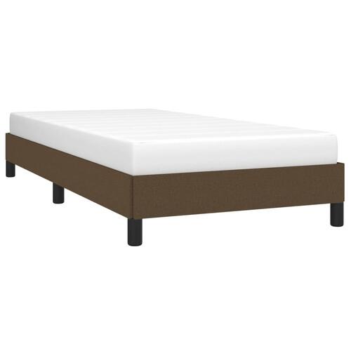 Sengeramme uden madras Mørkebrun 100x200 cm Stof