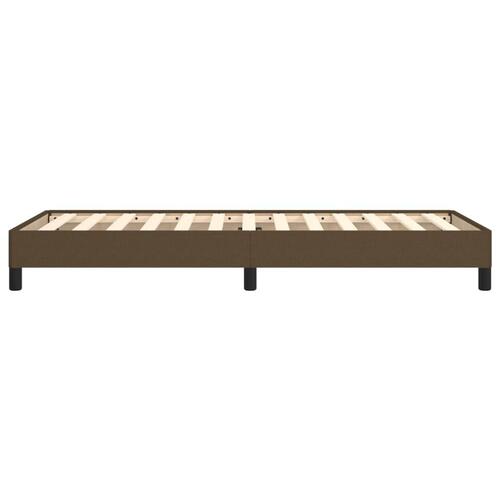 Sengeramme uden madras Mørkebrun 100x200 cm Stof