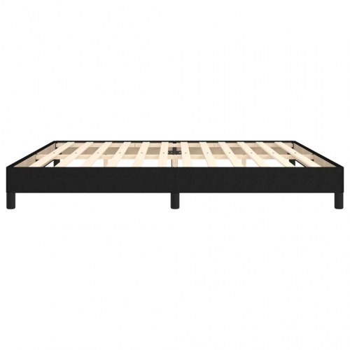 Sengeramme i stof - 200 x 200 cm, sort (uden madras)