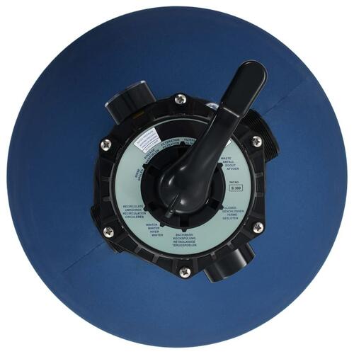 Sandfilter til pool multiventil med 6 indstillinger 660 mm blå