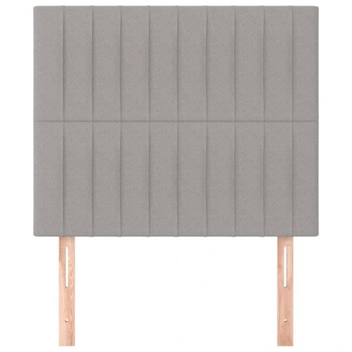 Sengegavl lysegrå 100 x 5 x 118/128 cm