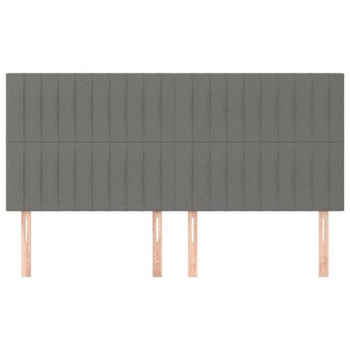 Sengegavle 4 stk. 90x5x78/88 cm stof mørkegrå