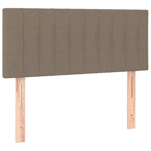 Sengegavl 90x5x78/88 cm stof gråbrun