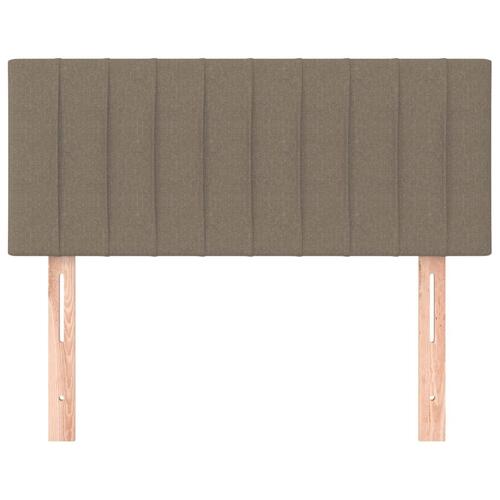 Sengegavl 90x5x78/88 cm stof gråbrun