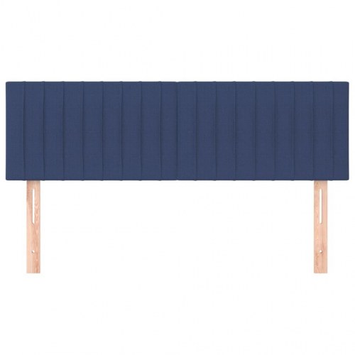 Sengegavl 144 x 5 x 78/88 cm stof - blå