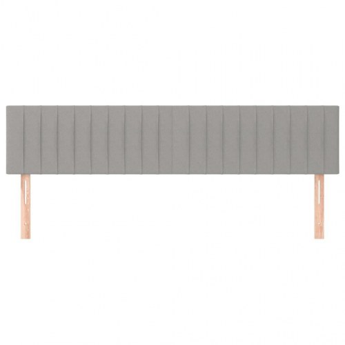 Sengegavl i stof 160 x 5 x 78/88 cm - lysegrå