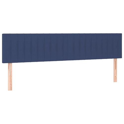 Sengegavle 2 stk. 90x5x78/88 cm stof blå