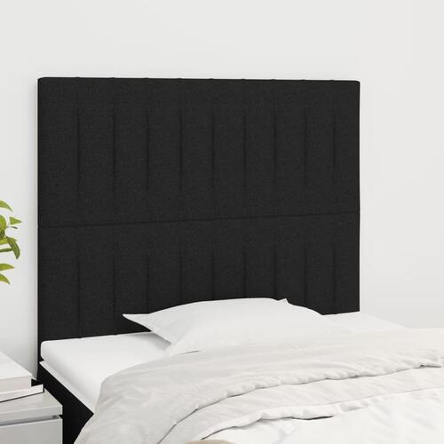 Sengegavle 2 stk. 80x5x78/88 cm stof sort