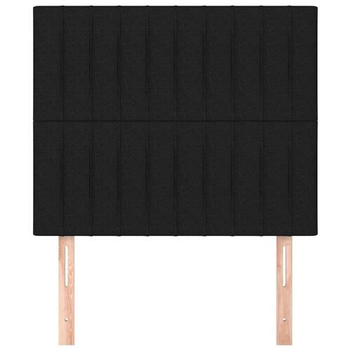 Sengegavle 2 stk. 80x5x78/88 cm stof sort