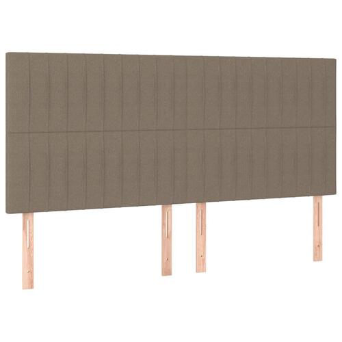 Sengegavle 4 stk. 100x5x78/88 cm stof gråbrun