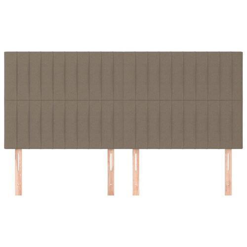 Sengegavle 4 stk. 100x5x78/88 cm stof gråbrun