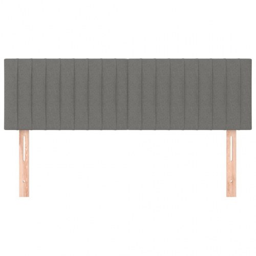 Sengegavl 144 x 5 x 78/88 cm i stof - mørkegrå
