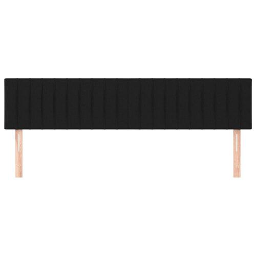 Sengegavle 2 stk. 80x5x78/88 cm stof sort