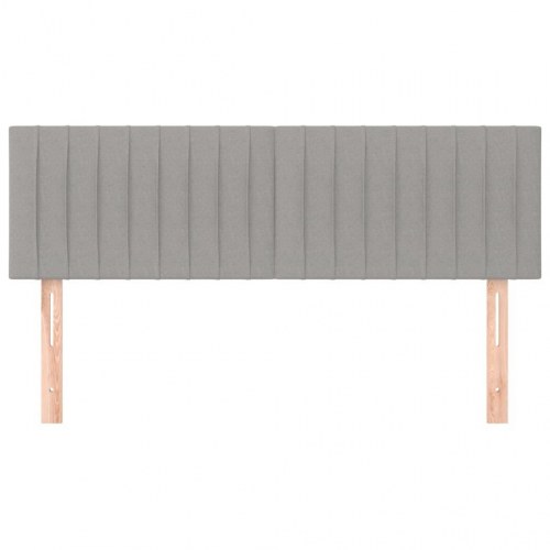Sengegavl 144 x 5 x 78/88 cm stof lysegrå