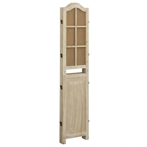 4-panels rumdeler i stof - brun, 140 × 165 cm