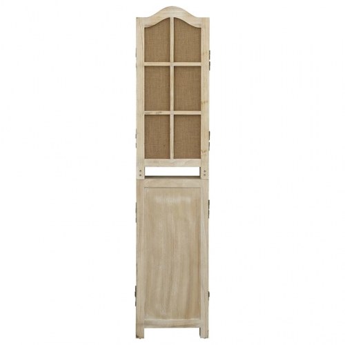 4-panels rumdeler i stof - brun, 140 × 165 cm