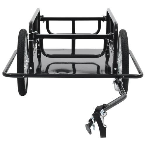 Cykelanhænger 130x73x48,5 cm stål sort
