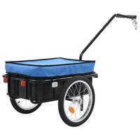 Cykeltrailer/trækvogn 155x60x83 cm stål blå