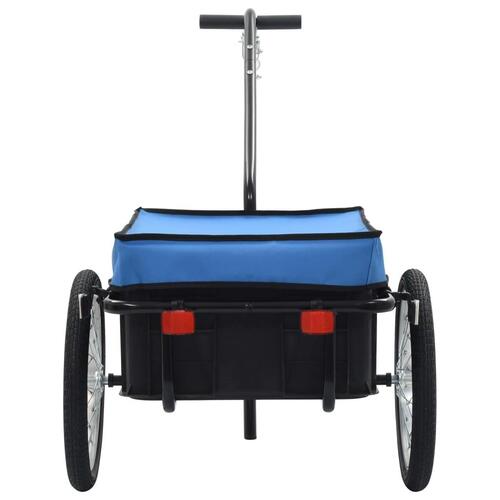 Cykeltrailer/trækvogn 155x60x83 cm stål blå