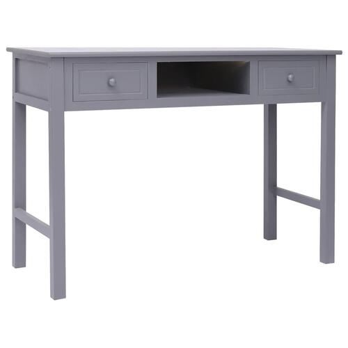 Skrivebord 108x45x76 cm massivt kejsertræ grå