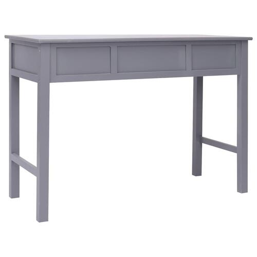 Skrivebord 108x45x76 cm massivt kejsertræ grå
