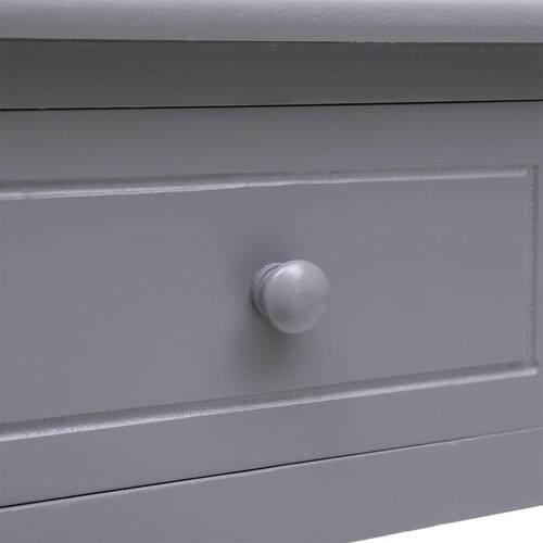 Skrivebord 108x45x76 cm massivt kejsertræ grå