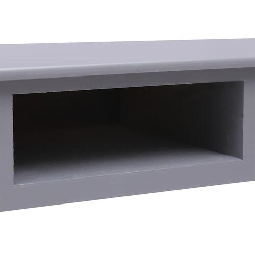 Skrivebord 108x45x76 cm massivt kejsertræ grå