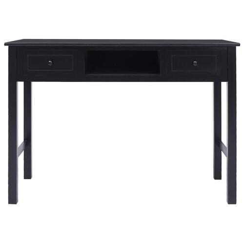 Skrivebord 108x45x76 cm massivt kejsertræ sort
