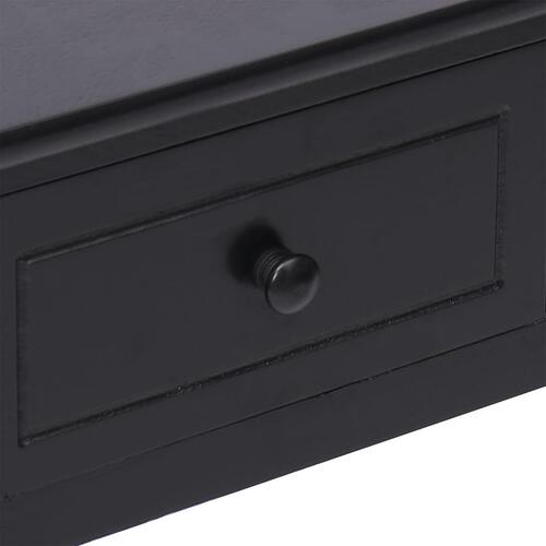 Skrivebord 108x45x76 cm massivt kejsertræ sort