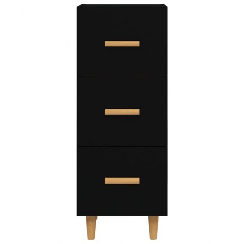 Skænk 34,5x34x90 cm konstrueret træ sort