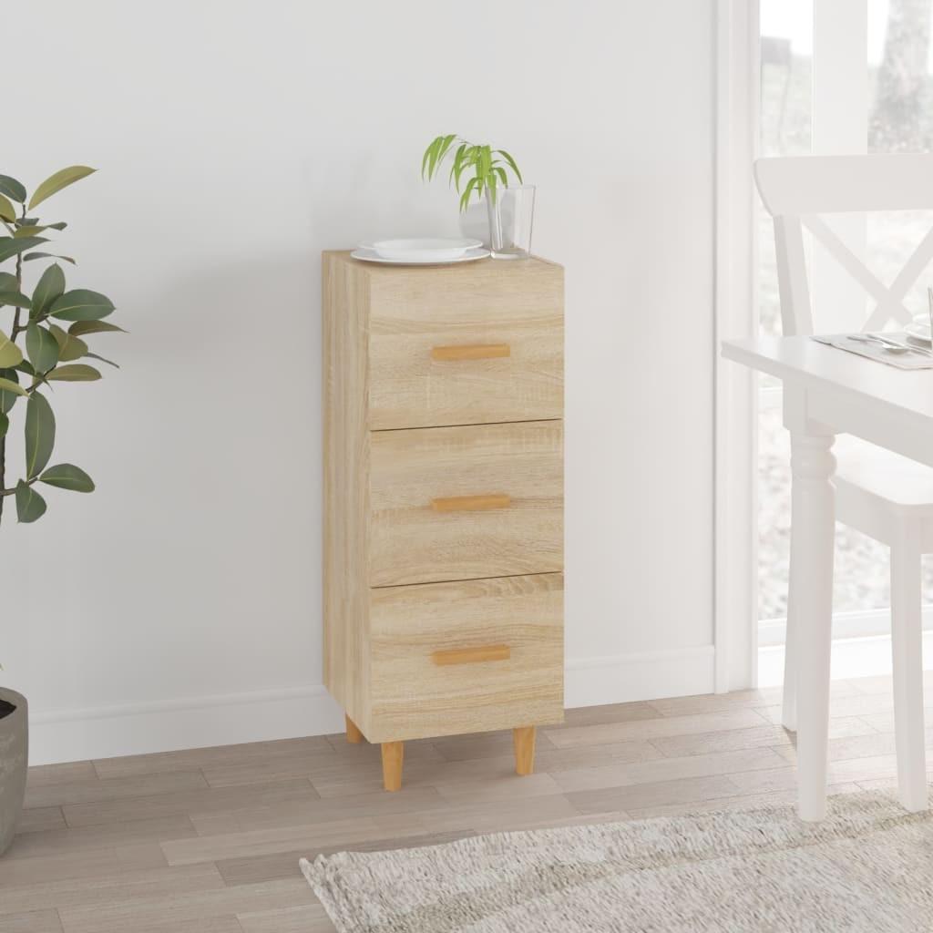 Skænk med 3 skuffer 34,5 × 34 × 90 cm - sonoma-eg