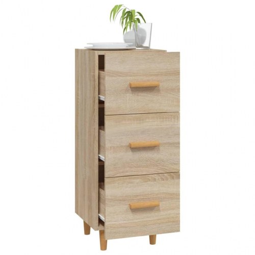 Skænk med 3 skuffer 34,5 x 34 x 90 cm - sonoma-eg