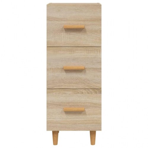Skænk med 3 skuffer 34,5 x 34 x 90 cm - sonoma-eg