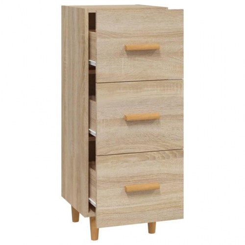 Skænk med 3 skuffer 34,5 x 34 x 90 cm - sonoma-eg