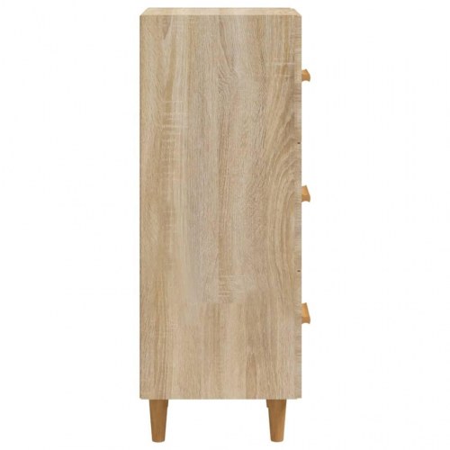 Skænk med 3 skuffer 34,5 x 34 x 90 cm - sonoma-eg