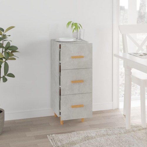 Skænk med 3 skuffer 34,5 x 34 x 90 cm - betongrå
