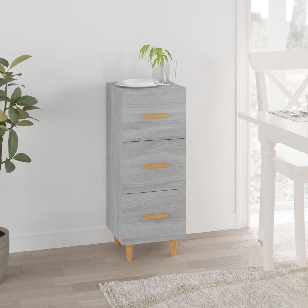 Skænk 34,5X34X90 Cm Konstrueret Træ - Grå sonoma-eg