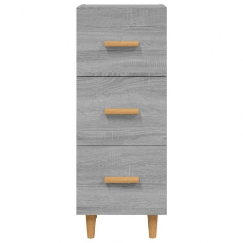Skænk med 3 skuffer 34,5 x 34 x 90 cm - grå sonoma-eg