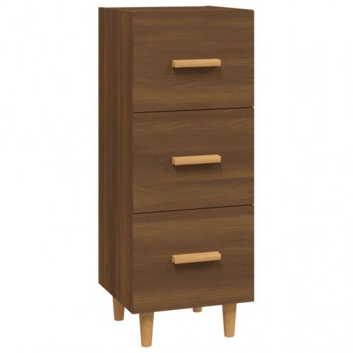Skænk med 3 skuffer 34,5×34×90 cm - brun egetræsfarve