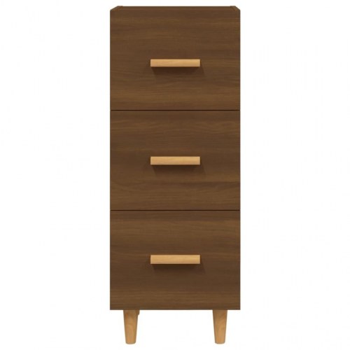 Skænk med 3 skuffer 34,5×34×90 cm - brun egetræsfarve
