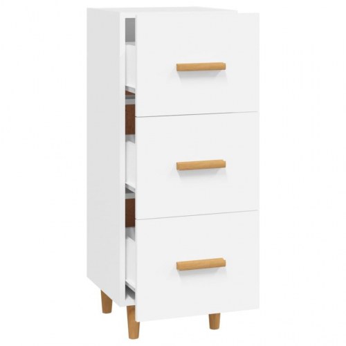 Skænk med 3 skuffer 34,5 x 34 x 90 cm - hvid