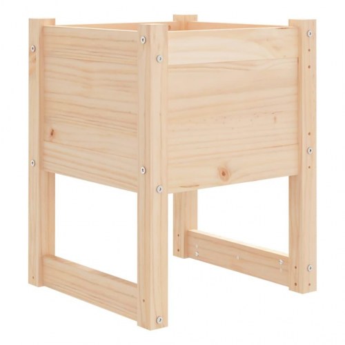 Plantekasse i massivt fyrretræ 40 × 40 × 52,5 cm - høj plantekasse til have og terrasse