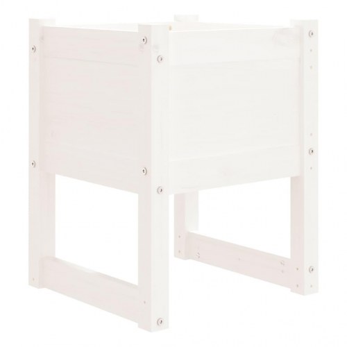 Plantekasse 40 x 40 x 52,5 cm i massivt fyrretræ - hvid