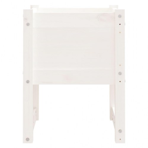 Plantekasse 40 x 40 x 52,5 cm i massivt fyrretræ - hvid